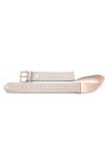 Michael Kors Ceinture I Femme I Ceinture I Blanc I Taille L/XL I Longueur 105-115 cm avec élastique extensible I 5 cm de larg