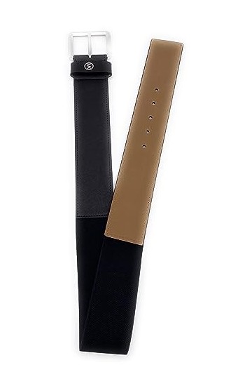 Michael Kors Ceinture I Femme I Ceinture de vêtements I Noir I Taille S/M I Longueur 95-105 cm avec élastique extensible I 5 