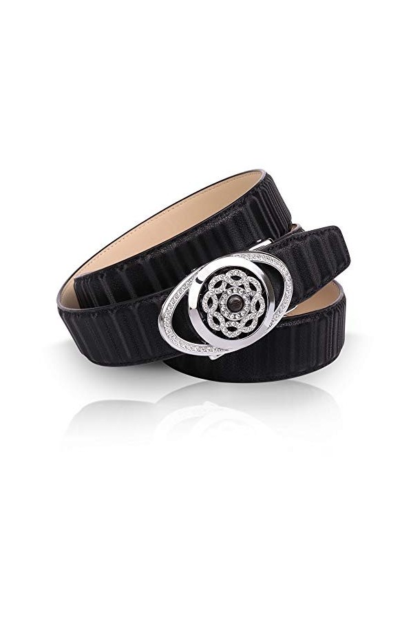 Anthoni Crown A31S3D10 Ceinture, Noir, 85 cm Femme