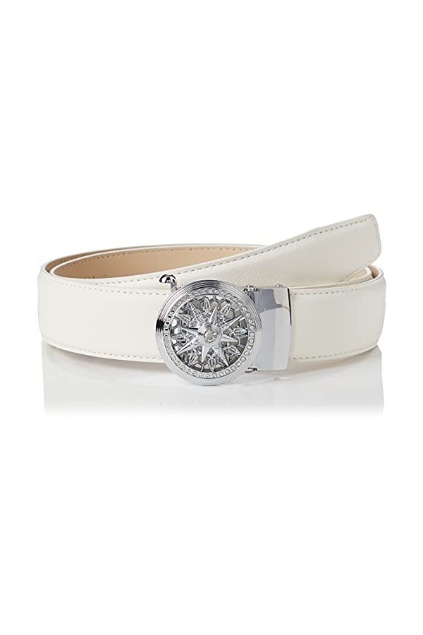 Anthoni Crown A42T90DAM35 Ceinture, Blanc, 85 cm Femme
