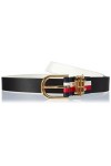 Tommy Hilfiger TH LUX 3.0 Reversible Ceinture, Black/Ivory, 80 Femme