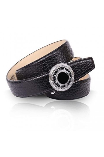 Anthoni Crown A61L10 Ceinture, Noir, 110 cm Femme