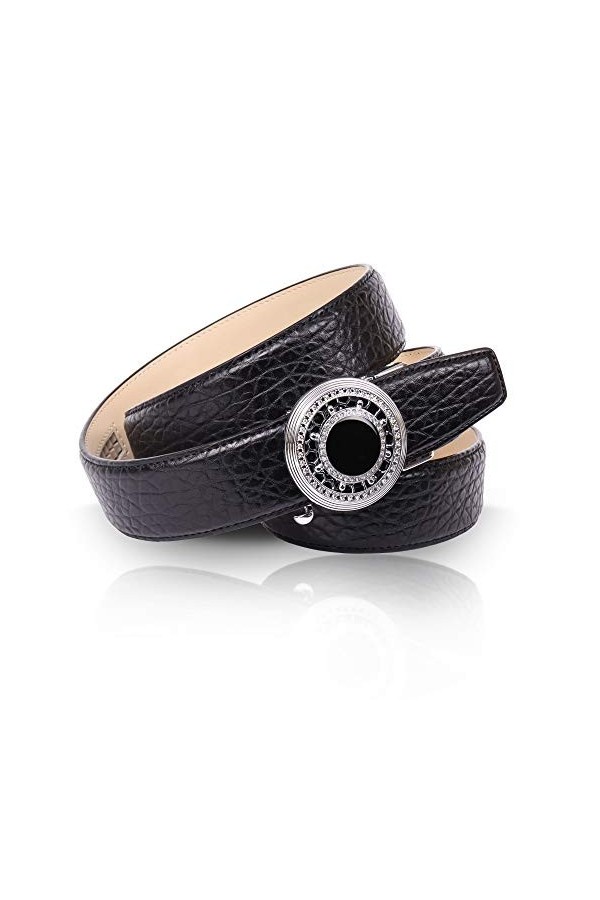 Anthoni Crown A61L10 Ceinture, Noir, 110 cm Femme
