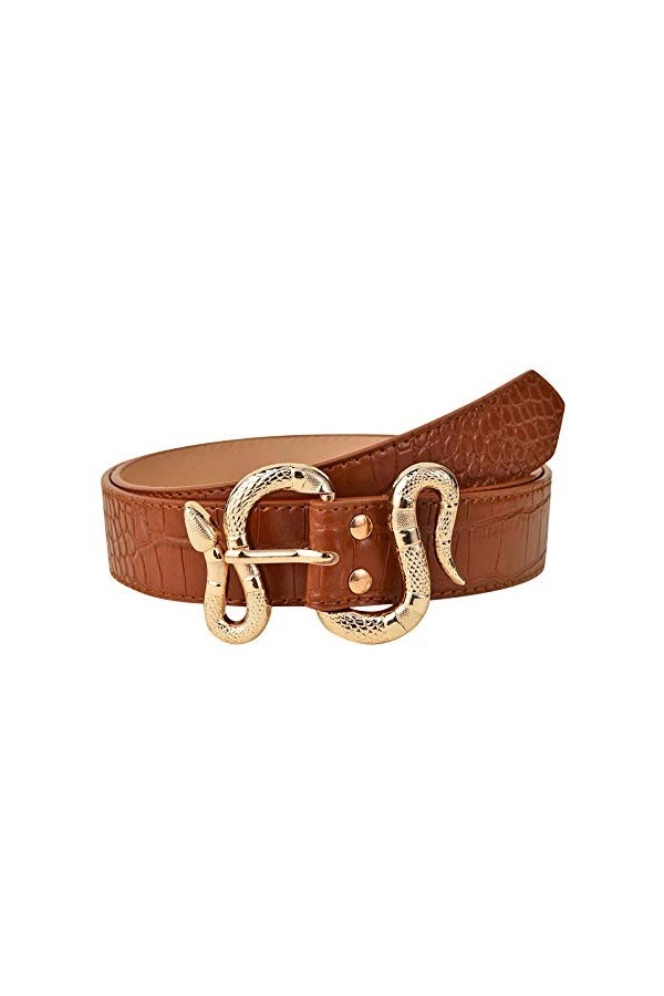 Ceinture de Serpent en Cuir Mince Ceinture Ceinture Femmes Conception Boucle Taille Ceinture de Mode Ceinture Large for Homme