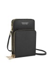 flintronic Petit Sac Téléphone Portable Femme, Mini Sac à Bandoulière en Cuir PU Pochette à Écran Tactile avec Bandoulière Ré