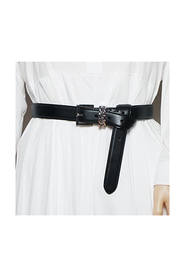 Ceintures en Cuir décoratives pour Dames Vêtements Robes Jeans Ceintures Accessoires décoratifs Color : B, Size : 111cm 