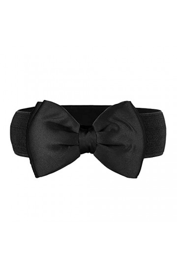 Ceinture Extensible for Femme Ceinture Arc Ceinture Stretch Dames Robe Ceinture Ceinture Ceinture Vache Ceintures Color : Wh