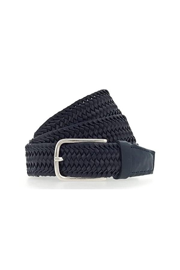 Vanzetti W80 Ceinture tressée pour homme Bleu nuit 35 mm, bleu nuit, W80