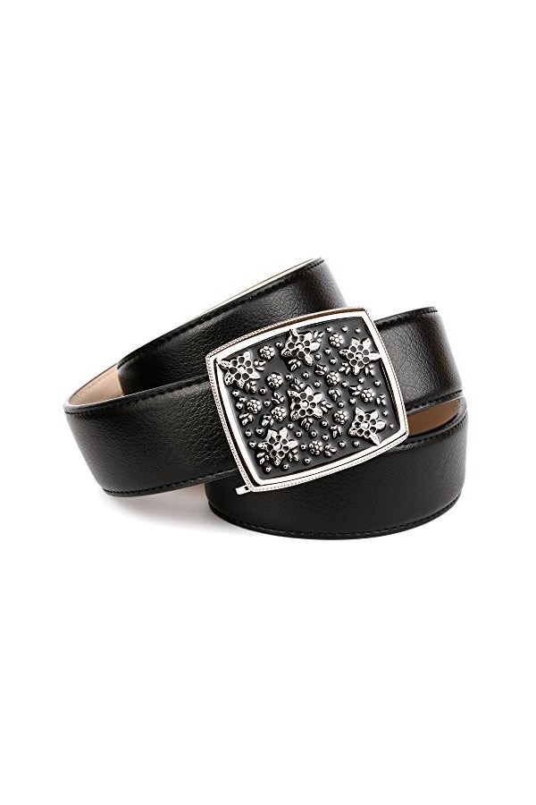 Anthoni Crown - Ceinture - Femme noir Schwarz 85-110 cm - noir - Medium