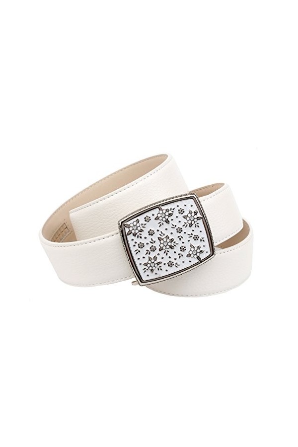 Anthoni Crown - Ceinture - Femme blanc Weiß 85-110 cm - blanc - Medium