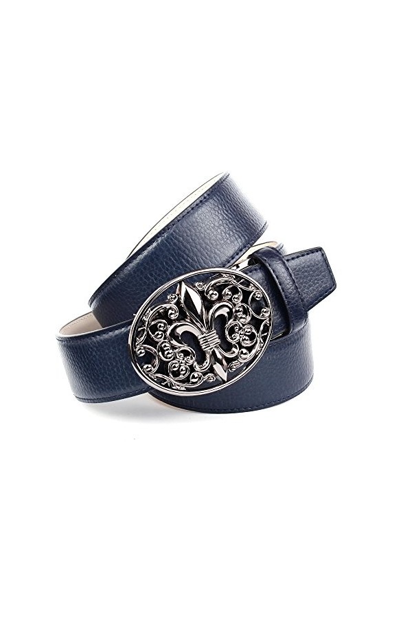 Anthoni Crown - Ceinture - Femme bleu bleu foncé 90-110 cm - bleu - Medium