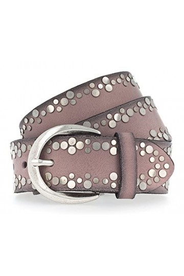 VANZETTI Femmes Ceinture en cuir Made in Germany vieux rose 75