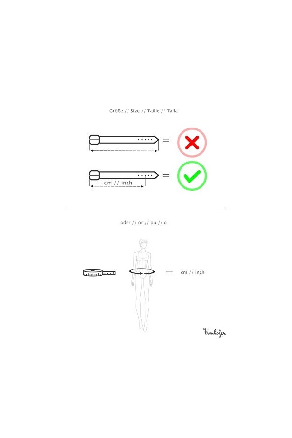 Fronhofer Ceinture en cuir pour femmes avec grande boucle argentée, 4 cm / 1.57 in. 18421, Taille:Taille 120 cm, Couleur:Crèm