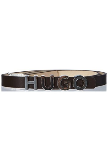 HUGO Zula Belt 1,5cm Ceinture, Dark Brown201, 95 Femme