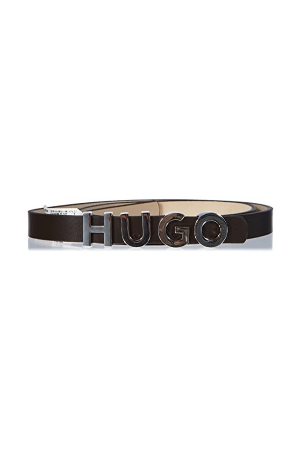 HUGO Zula Belt 1,5cm Ceinture, Dark Brown201, 95 Femme