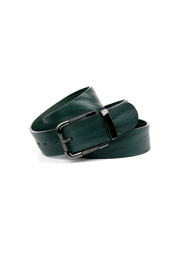 Anthoni Crown Ceinture pour Femme, Vert foncé, 110 cm Mixte