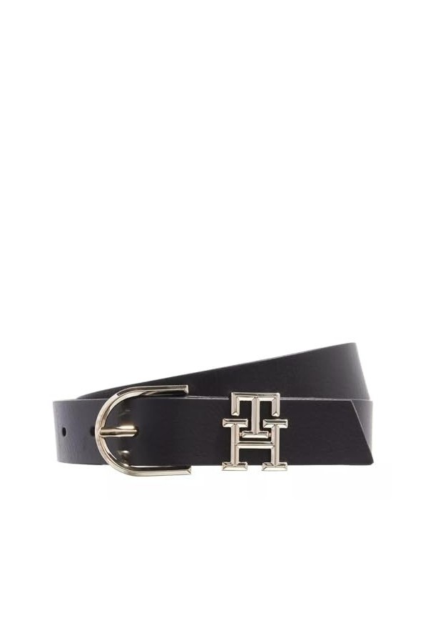 Tommy Hilfiger Ceinture en cuir LUXE 3.0 pour femme, Noir , 80 cm