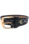 Michael Kors Ceinture I Ceinture pour femme I Noir I Taille M I 102 cm avec boucle mesurée I Largeur 4 cm I Boucle rectangula