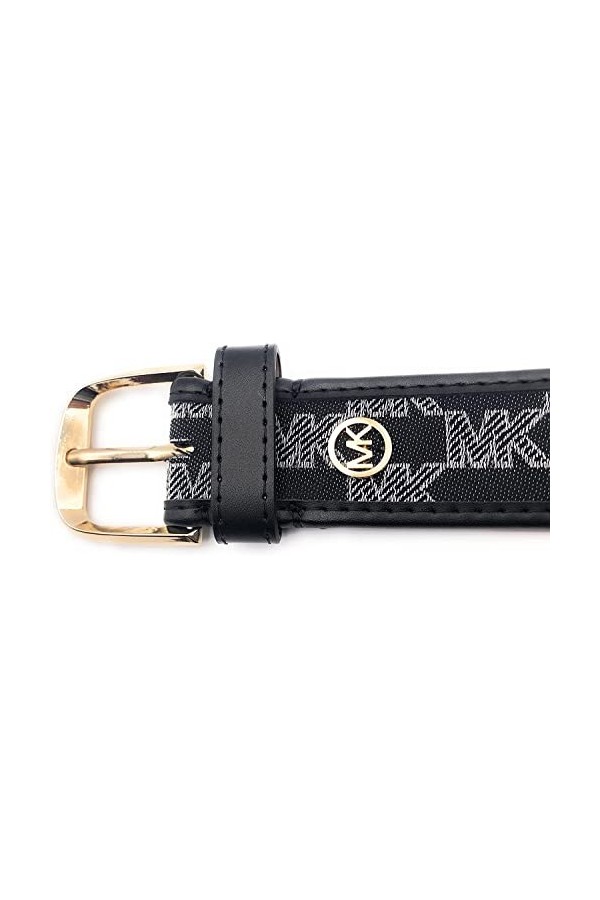 Michael Kors Ceinture I Ceinture pour femme I Noir I Taille M I 102 cm avec boucle mesurée I Largeur 4 cm I Boucle rectangula