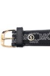 Michael Kors Ceinture I Ceinture pour femme I Noir I Taille M I 102 cm avec boucle mesurée I Largeur 4 cm I Boucle rectangula
