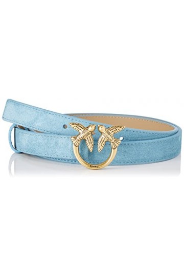 Pinko Love Berry H2 Belt Suede Ceinture, Y13q_Iris-Antique Gold, L Femme