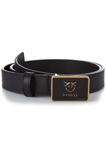 Pinko Ondina 2 H3 Belt Vitello Seta Ceinture, Z99B-Noir Limousine Block Color, XS Femme
