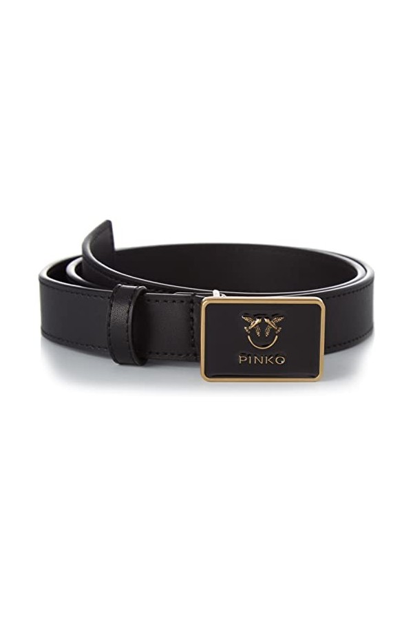 Pinko Ondina 2 H3 Belt Vitello Seta Ceinture, Z99B-Noir Limousine Block Color, XS Femme