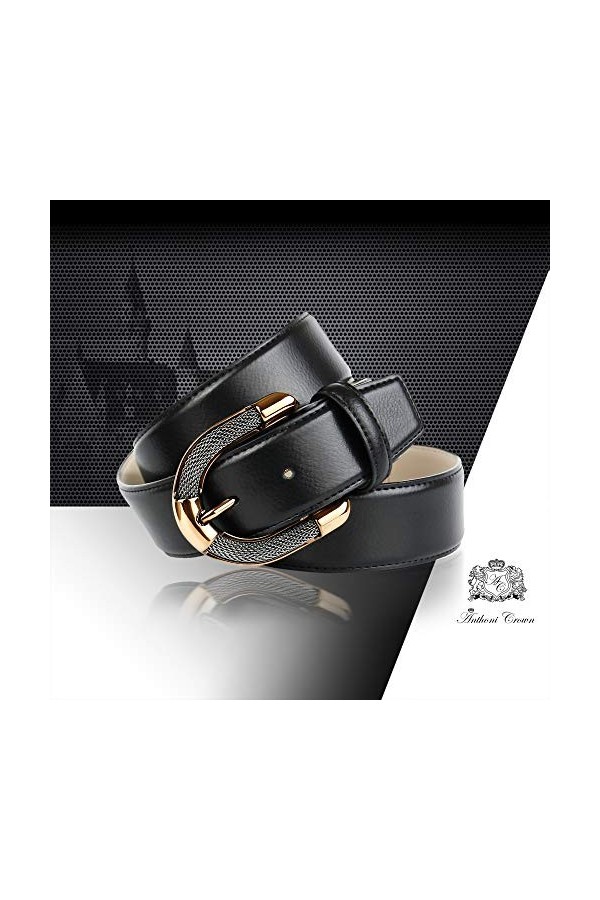 Anthoni Crown Gb4.t10 Ceinture, Noir Schwarz 010 , 125 Taille Fabricant: 110 Femme