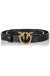 Pinko Love Berry Simply H2 Belt Vis Ceinture, Z99q_Noir-Antique Gold, M Femme