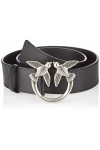 Pinko Love Berry Simply H4 Belt Vis Ceinture, Z99o_Noir-Old Silver, M Femme