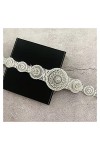 Ceinture Pensée marocaine Caftan Mariage Or Argent Couleur Métal Courroie for Femmes Cristal Taille Bijoux Corps Body Belt L