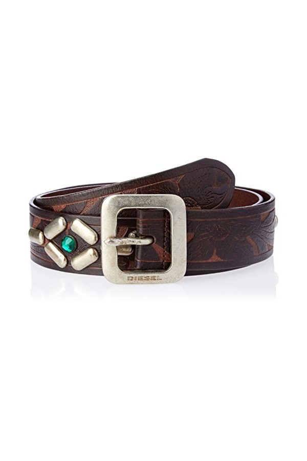 Diesel B-CATCH CINTURA CEINTURE ceinture en cuir véritable Marron, 100 cm 