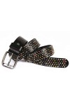 Heqianqian Ceinture Jeans Pyramid Ceinture Punk Rock Rivet Clouté Design Ceinture Punk en Cuir Élégant pour Hommes Femmes Co