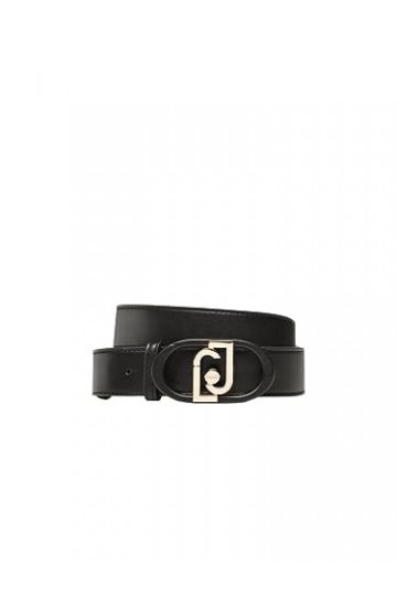 Ceinture Liu Jo misa 35H plaque LJ écologique AA3322 E0014 noir taille unique, Noir , Taille unique