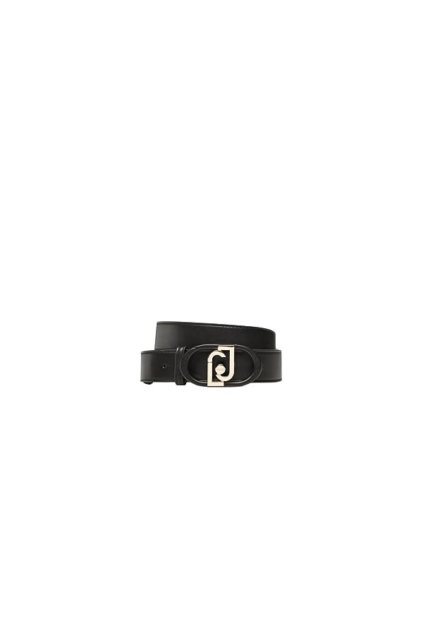 Ceinture Liu Jo misa 35H plaque LJ écologique AA3322 E0014 noir taille unique, Noir , Taille unique
