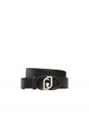 Ceinture Liu Jo misa 35H plaque LJ écologique AA3322 E0014 noir taille unique, Noir , Taille unique
