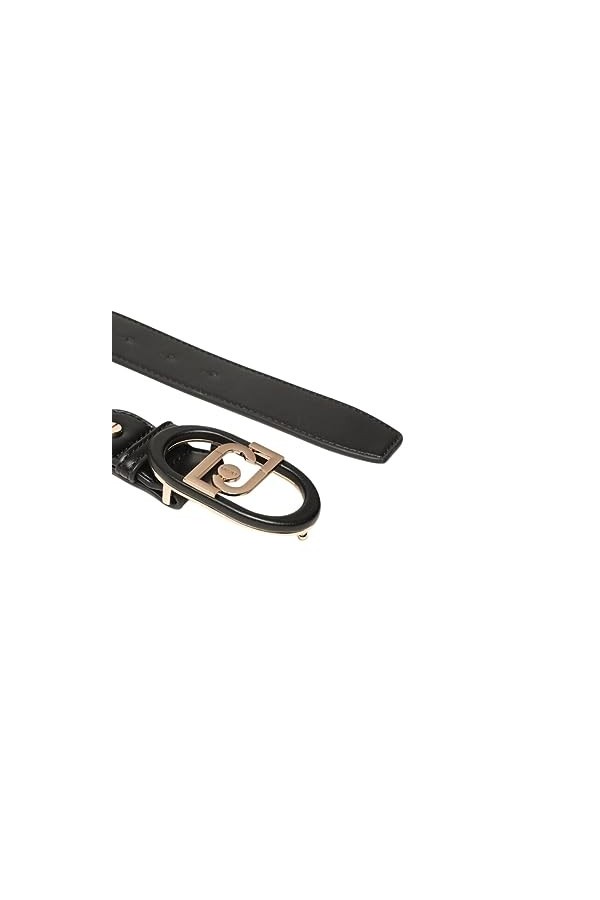 Ceinture Liu Jo misa 35H plaque LJ écologique AA3322 E0014 noir taille unique, Noir , Taille unique