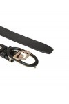 Ceinture Liu Jo misa 35H plaque LJ écologique AA3322 E0014 noir taille unique, Noir , Taille unique