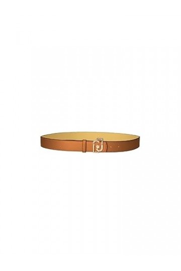 Liu Jo Ceinture femme modèle ECS HIPS BELT 3.5 CM réversible, couleur bronze caramel/blé, Bronze Caramel/Grain, L