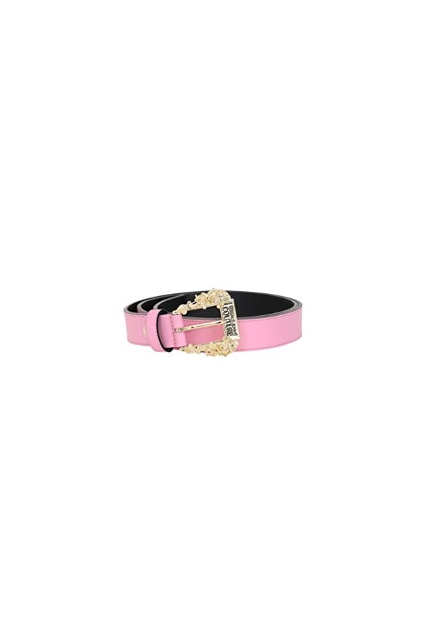 Versace JEANS COUTURE Ceinture rose pour femme avec boucle baroque 80 , rose, 80 cm