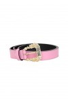 Versace JEANS COUTURE Ceinture rose pour femme avec boucle baroque 80 , rose, 80 cm