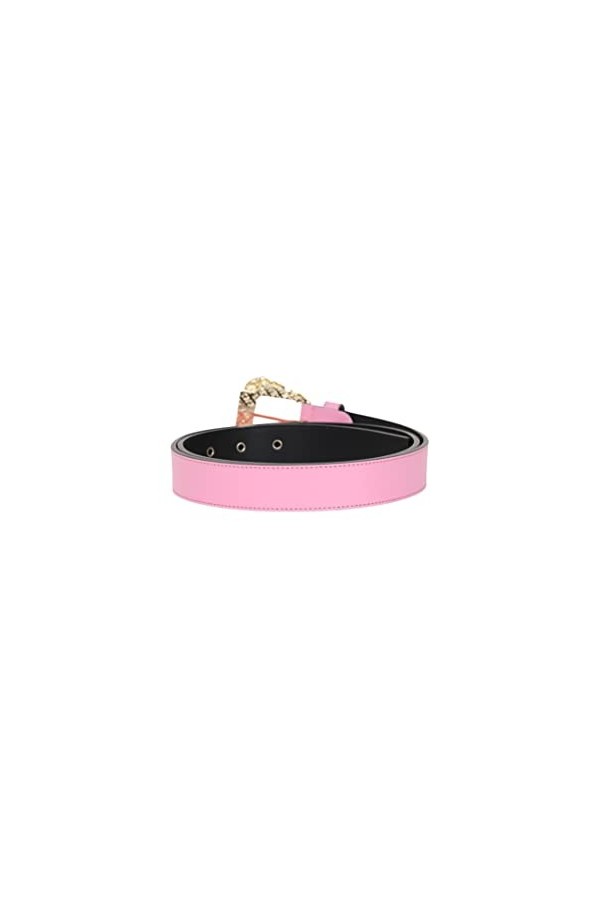 Versace JEANS COUTURE Ceinture rose pour femme avec boucle baroque 80 , rose, 80 cm