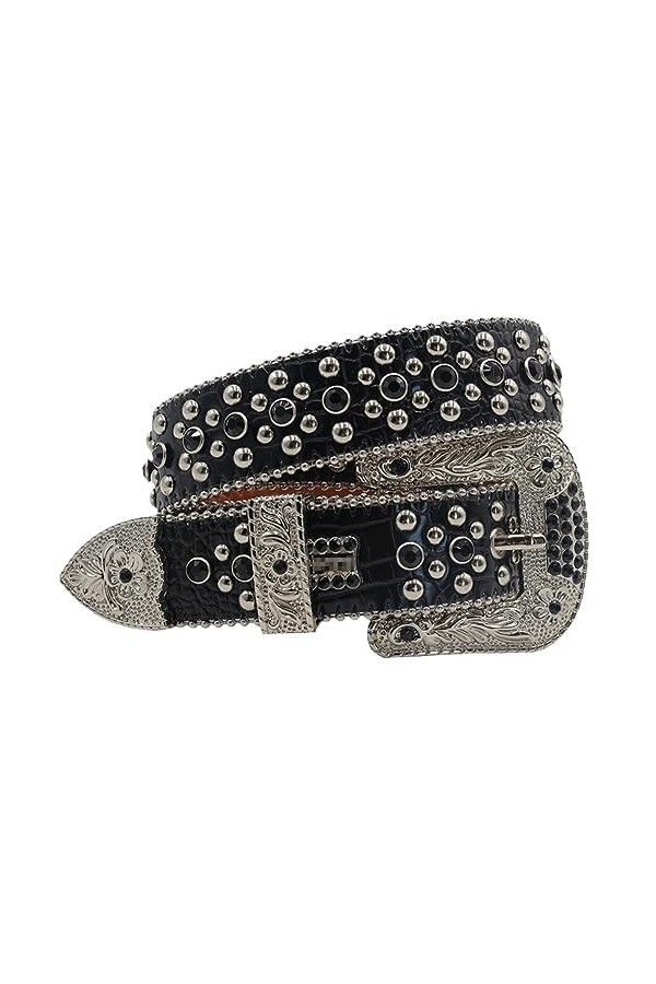 Ceinture à double œillet for femme, ceinture cloutée, ceinture élastique for femme, ceintures en strass diamant, ceintures cl