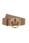 Pinko Love Berry H4 Belt Veau Set Ceinture, D01q_Biscuit Gingembre-Antique Gold, M Femme