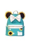 Loungefly Disney Sac à bandoulière double bandoulière Motif tournesol Minnie, Multicolore