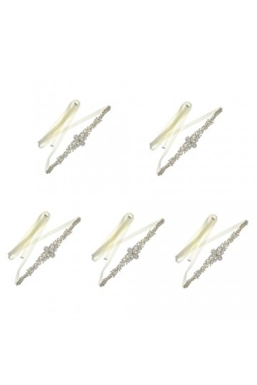 Abaodam 5 Pièces Mariée Ceinture De Mariage Femmes Ceintures Pour Robe Robe De Mariée Ceinture Strass Sash Ceinture Ceinture 