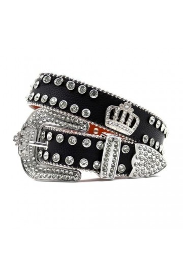 Ceinture punk strass pour jeans boucle ardillon mode pour femmes hommes ceinture, Wjj-1, 130 cm