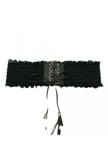 Disimlarl Ceinture large élastique en tissu pour femme, Dark En8, taille unique