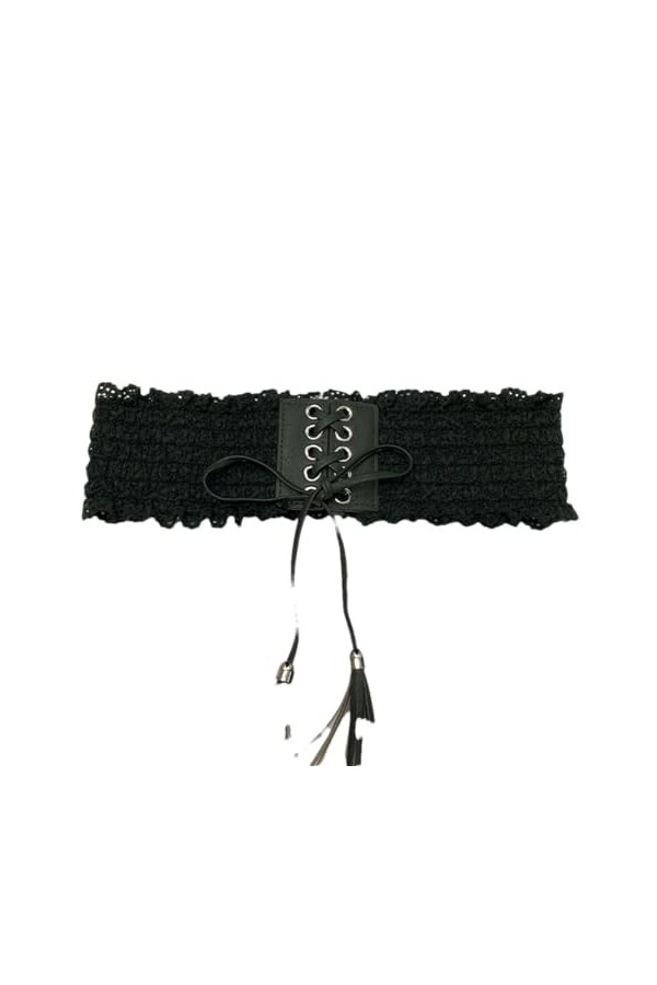 Disimlarl Ceinture large élastique en tissu pour femme, Dark En8, taille unique