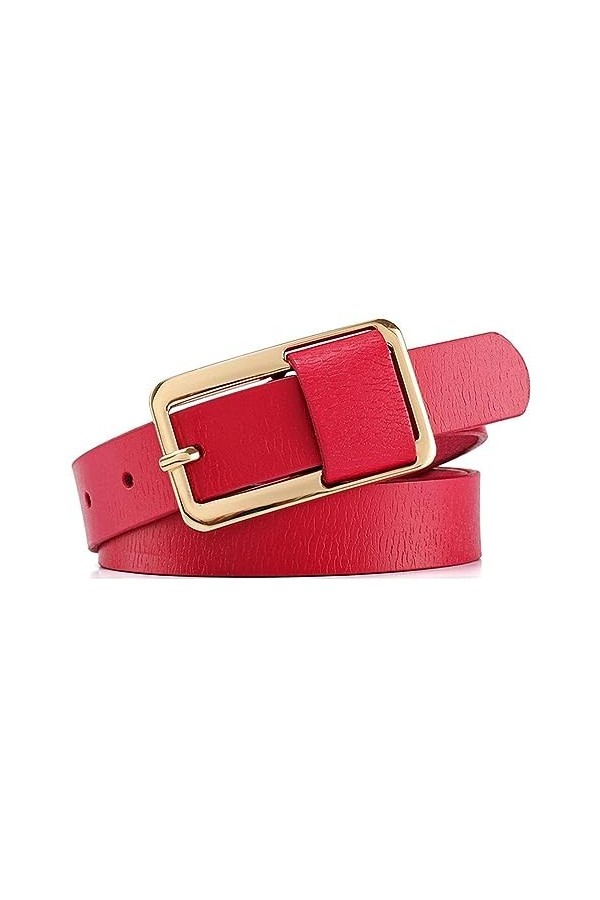Ceinture en peau de vache à la mode, Simple, décorative, véritable, for femmes, accessoires de ceinture en jean Size : 95cm 